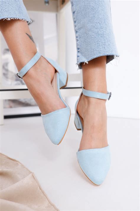 blue suede shoes women heels.